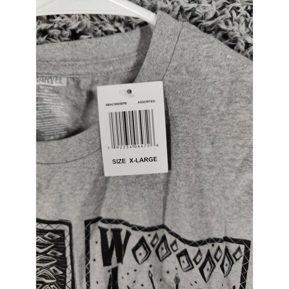 MARVEL DISNEY Black Panther Mens SZ XL Gray Wakanda‎ Forever Graphic Print - Picture 6 of 6